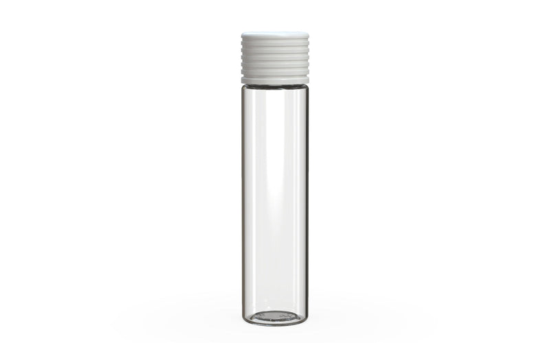 Spiral CR - Tube 95mm with Inner Seal & Tamper - Clear Natural (Transparent) with Opaque White Lid - Copackr.com