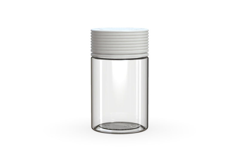 150CC/5OZ Spiral CR - Container With Inner Seal & Tamper - Clear Natural With Opaque White Lid - Copackr.com