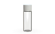 Spiral CR - Tube 65mm with Inner Seal & Tamper - Clear Natural (Transparent) with Opaque White Lid - Copackr.com