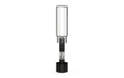 510 Cartridge Spiral CR Container Flat Top - Clear Natural With Opaque Black Lid - Copackr.com
