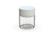 90CC/3FL.OZ Spiral CR - Container With Inner Seal & Tamper - Clear Natural With Opaque White Lid - Copackr.com
