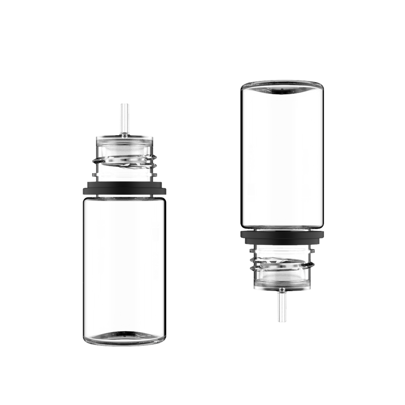 Chubby Gorilla Chubby Gorilla - 30ML Stubby Unicorn Bottle - Clear Bottle / Black Cap - V3