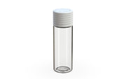 Spiral CR - Tube 65mm with Inner Seal & Tamper - Clear Natural (Transparent) with Opaque White Lid - Copackr.com