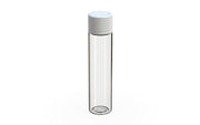 Spiral CR - Tube 95mm with Inner Seal & Tamper - Clear Natural (Transparent) with Opaque White Lid - Copackr.com