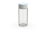 240CC/8FL.OZ Spiral CR - Container With Inner Seal & Tamper - Clear Natural With Opaque White Lid - Copackr.com