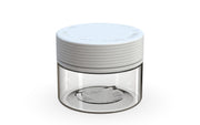 220CC/7.5FL.OZ Spiral CR - XL Container With Inner Seal & Tamper - Clear Natural With Opaque White Lid - Copackr.com