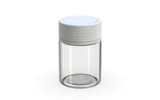120CC/4FL.OZ/120ML Spiral CR - Container With Inner Seal & Tamper - Clear Natural With Opaque White Lid - Copackr.com