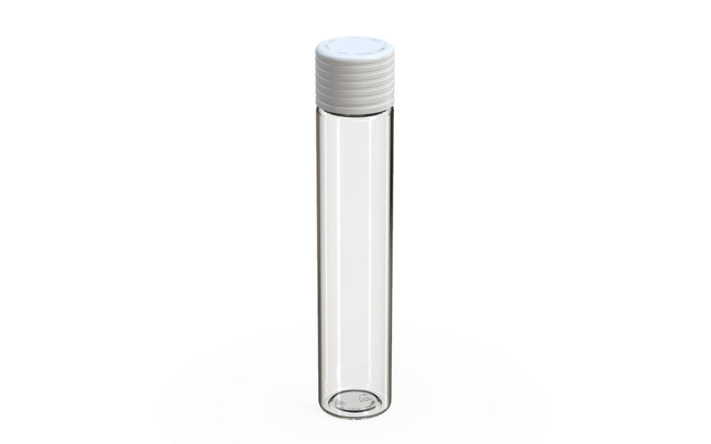 Spiral CR - Tube 115mm with Inner Seal & Tamper - Clear Natural (Transparent) with Opaque White Lid - Copackr.com