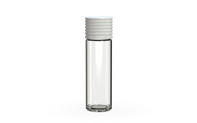 510 Cartridge Spiral CR Container Flat Top - Clear Natural With Opaque White Lid - Copackr.com