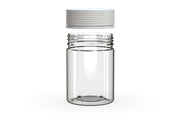 650CC/21.5FL.OZ Spiral CR - XL Container With Inner Seal & Tamper - Clear Natural With Opaque White Lid - Copackr.com