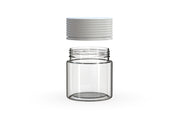 90CC/3FL.OZ Spiral CR - Container With Inner Seal & Tamper - Clear Natural With Opaque White Lid - Copackr.com