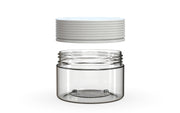 220CC/7.5FL.OZ Spiral CR - XL Container With Inner Seal & Tamper - Clear Natural With Opaque White Lid - Copackr.com
