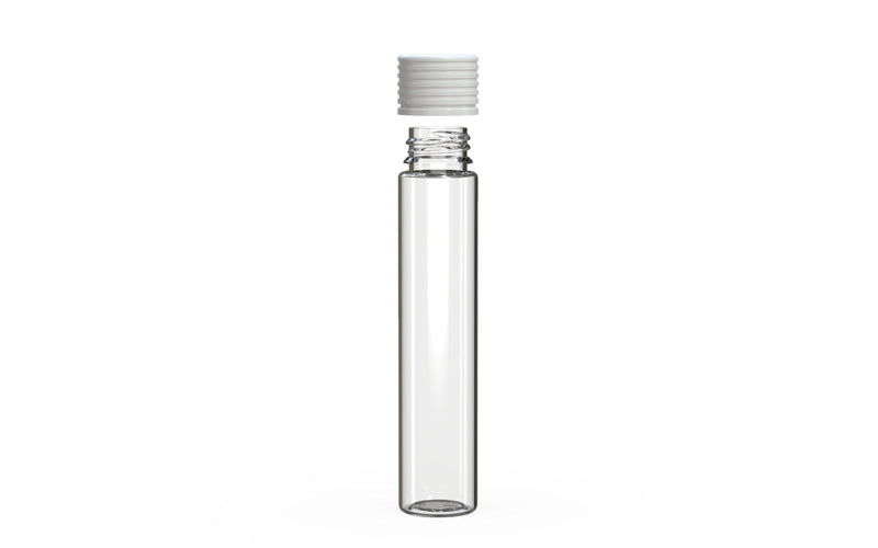 Spiral CR - Tube 115mm with Inner Seal & Tamper - Clear Natural (Transparent) with Opaque White Lid - Copackr.com