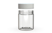 550CC/18.5FL.OZ Spiral CR - XL Container With Inner Seal & Tamper - Clear Natural With Opaque White Lid - Copackr.com