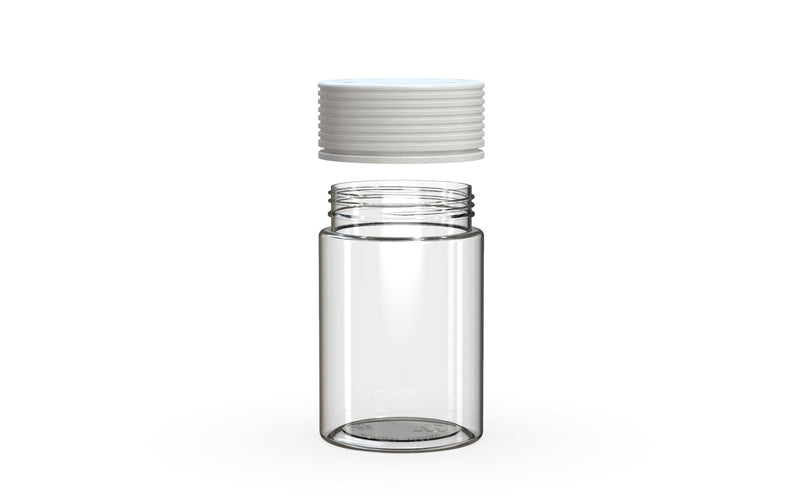 150CC/5OZ Spiral CR - Container With Inner Seal & Tamper - Clear Natural With Opaque White Lid - Copackr.com