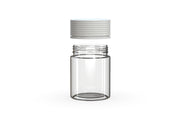120CC/4FL.OZ/120ML Spiral CR - Container With Inner Seal & Tamper - Clear Natural With Opaque White Lid - Copackr.com