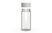 240CC/8FL.OZ Spiral CR - Container With Inner Seal & Tamper - Clear Natural With Opaque White Lid - Copackr.com
