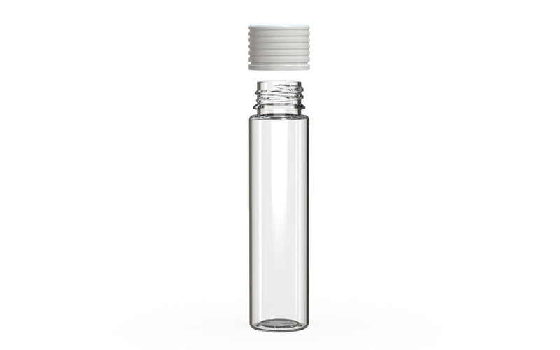 Spiral CR - Tube 95mm with Inner Seal & Tamper - Clear Natural (Transparent) with Opaque White Lid - Copackr.com