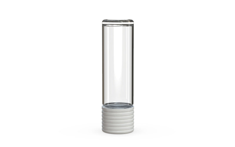 510 Cartridge Spiral CR Container Flat Top - Clear Natural With Opaque White Lid - Copackr.com