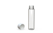 Spiral CR - Tube 95mm with Inner Seal & Tamper - Clear Natural (Transparent) with Opaque White Lid - Copackr.com