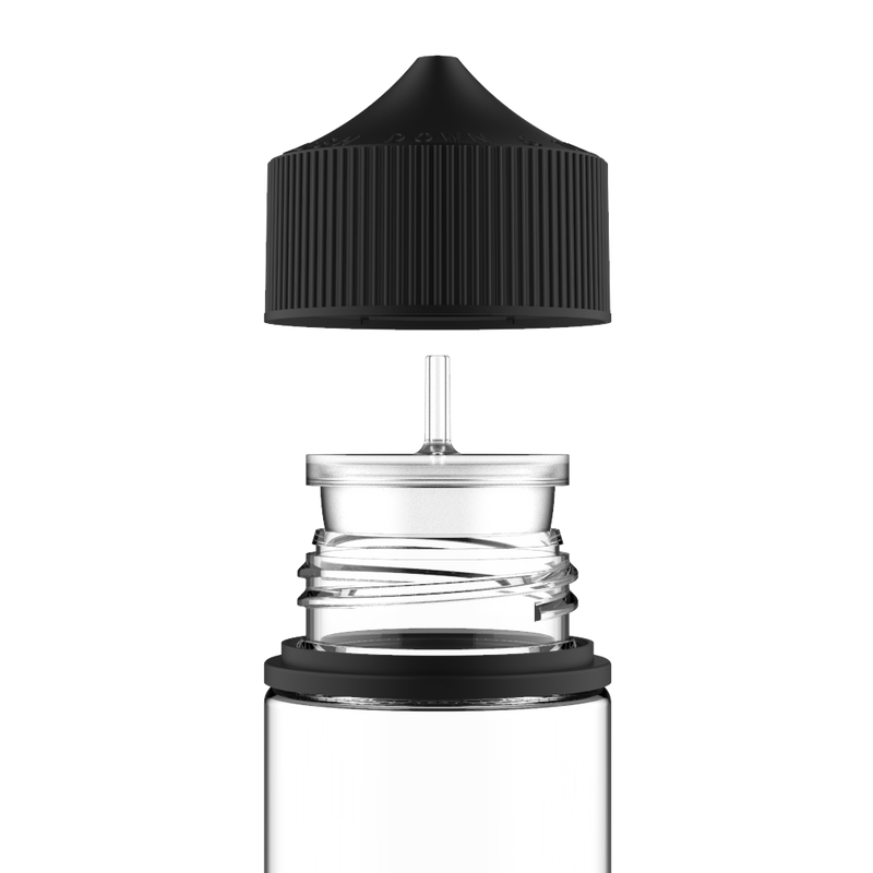 Chubby Gorilla - 100ML Unicorn Bottle - Clear Bottle / Black Cap - V3 - Copackr.com