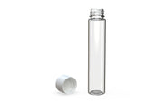 Spiral CR - Tube 115mm with Inner Seal & Tamper - Clear Natural (Transparent) with Opaque White Lid - Copackr.com