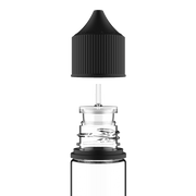 Chubby Gorilla Chubby Gorilla - 30ML Stubby Unicorn Bottle - Clear Bottle / Black Cap - V3
