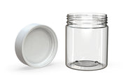 550CC/18.5FL.OZ Spiral CR - XL Container With Inner Seal & Tamper - Clear Natural With Opaque White Lid - Copackr.com