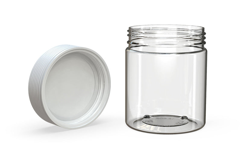 550CC/18.5FL.OZ Spiral CR - XL Container With Inner Seal & Tamper - Clear Natural With Opaque White Lid - Copackr.com