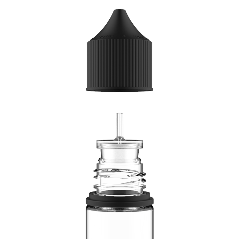 Chubby Gorilla - 50ML Unicorn Bottle - Clear Bottle / Black Cap - V3 - Copackr.com