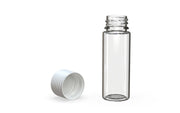 Spiral CR - Tube 65mm with Inner Seal & Tamper - Clear Natural (Transparent) with Opaque White Lid - Copackr.com