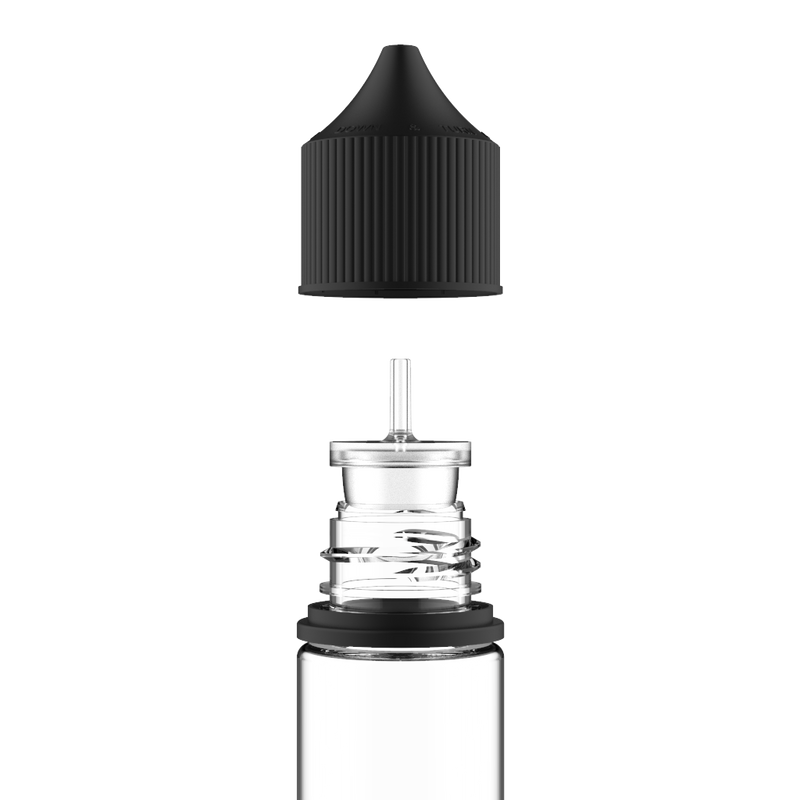 Chubby Gorilla 60ML Unicorn Bottle - Clear Bottle / Black Cap - V3 - Copackr.com