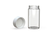 180CC/6FL.OZ Spiral CR - Container With Inner Seal & Tamper - Clear Natural With Opaque White Lid - Copackr.com