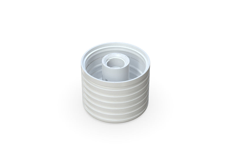 510 Cartridge Spiral CR Container Round Top - Clear Natural With Opaque White Lid - Copackr.com