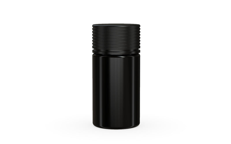 Chubby Gorilla - 60ML Mini Spiral Bottle - Opaque Black Bottle / Opaque Black Cap - Copackr.com