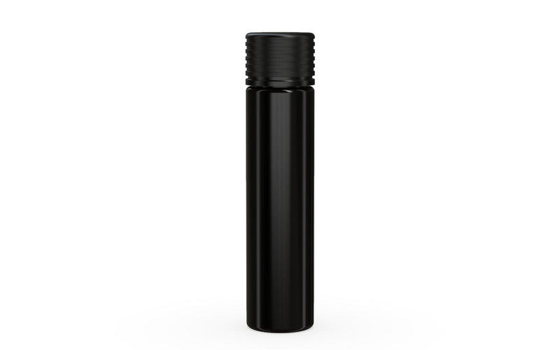 Spiral CR - Tube 95mm with Inner Seal & Tamper - Opaque Black with Opaque Black Lid - Copackr.com