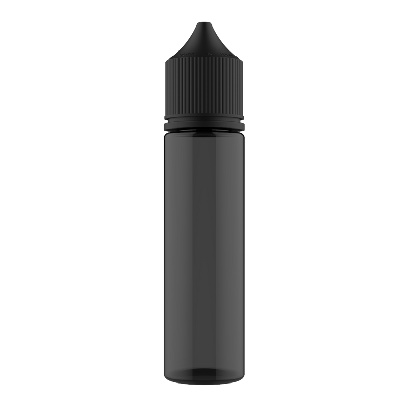 Chubby Gorilla 60ML Unicorn Bottle - Translucent Black Bottle / Black Cap - V3 - Copackr.com