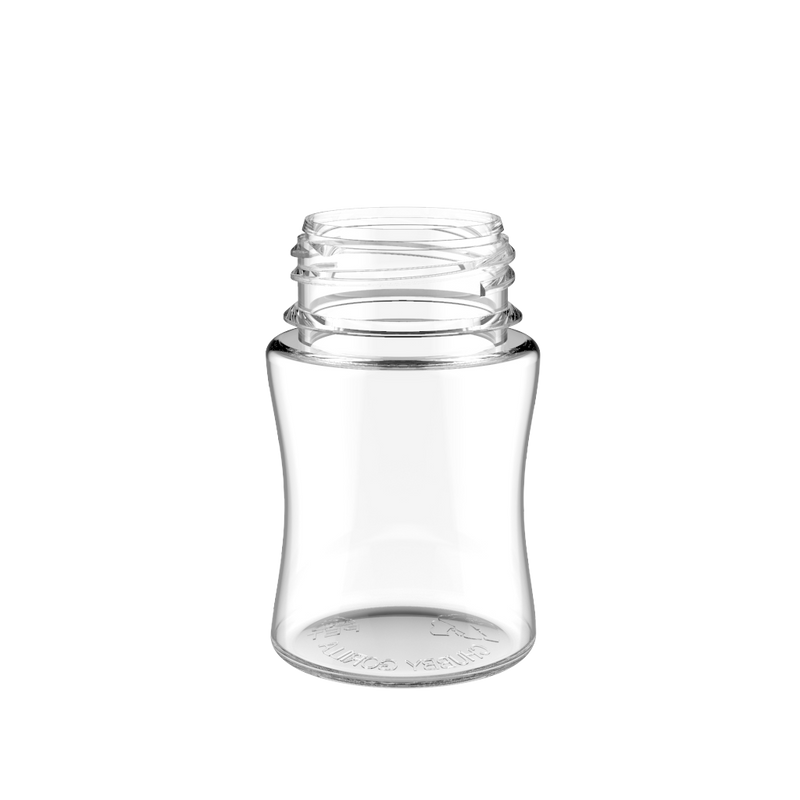 Chubby Gorilla 60ML Stubby Unicorn Bottle - Clear Bottle / Black Cap - V3 - Copackr.com