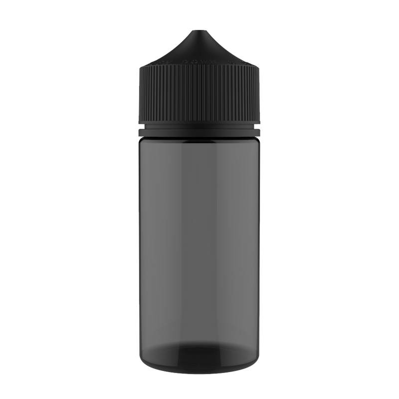 Chubby Gorilla - 100ML Unicorn Bottle - Transparent Black Bottle / Black Cap - V3 - Copackr.com