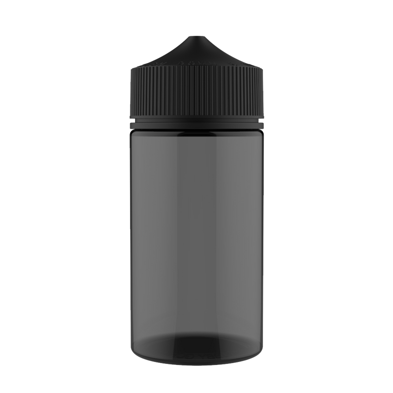 Chubby Gorilla - 200ML Unicorn Bottle - Transparent Black Bottle / Black Cap - V3 - Copackr.com