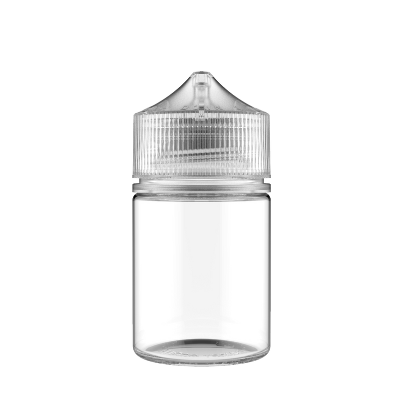Chubby Gorilla - 60ML Stubby Unicorn Bottle - Clear Bottle / Natural Cap - V3 - Copackr.com