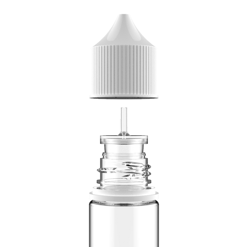 Chubby Gorilla - 30ML Stubby Unicorn Bottle - Clear Bottle / White Cap - V3 - Copackr.com