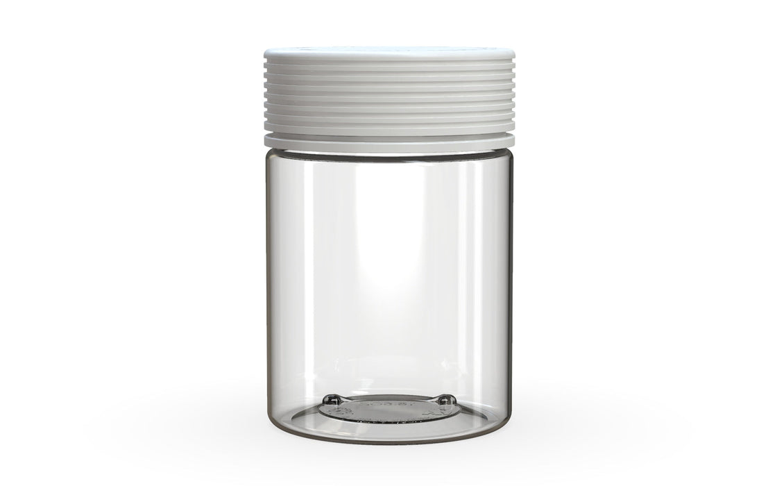 650CC/21.5FL.OZ Spiral CR - XL Container mit Innensiegel & Tamper - Klar Natur mit undurchsichtigem weißen Deckel