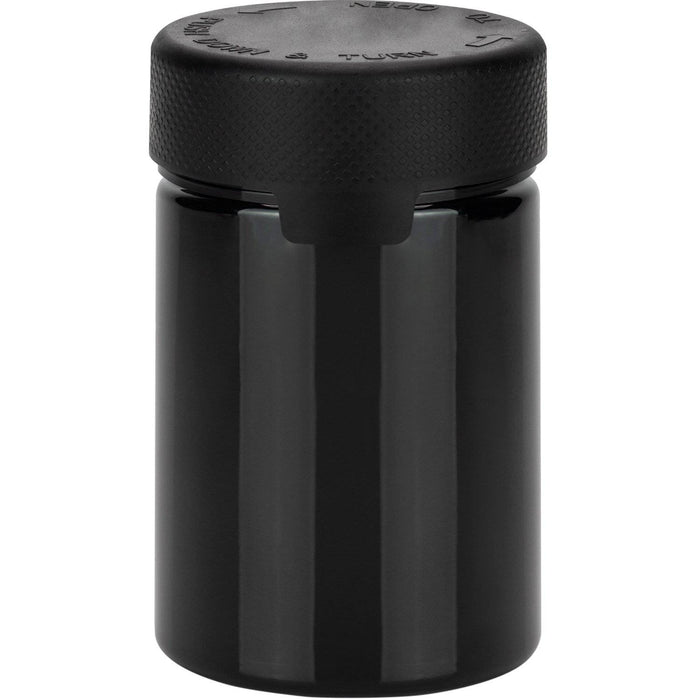 120CC/4FL.OZ/120ML Aviator CR - Contenedor con precinto interior y precinto de seguridad - Negro opaco con tapa negra opaca - Copackr.com