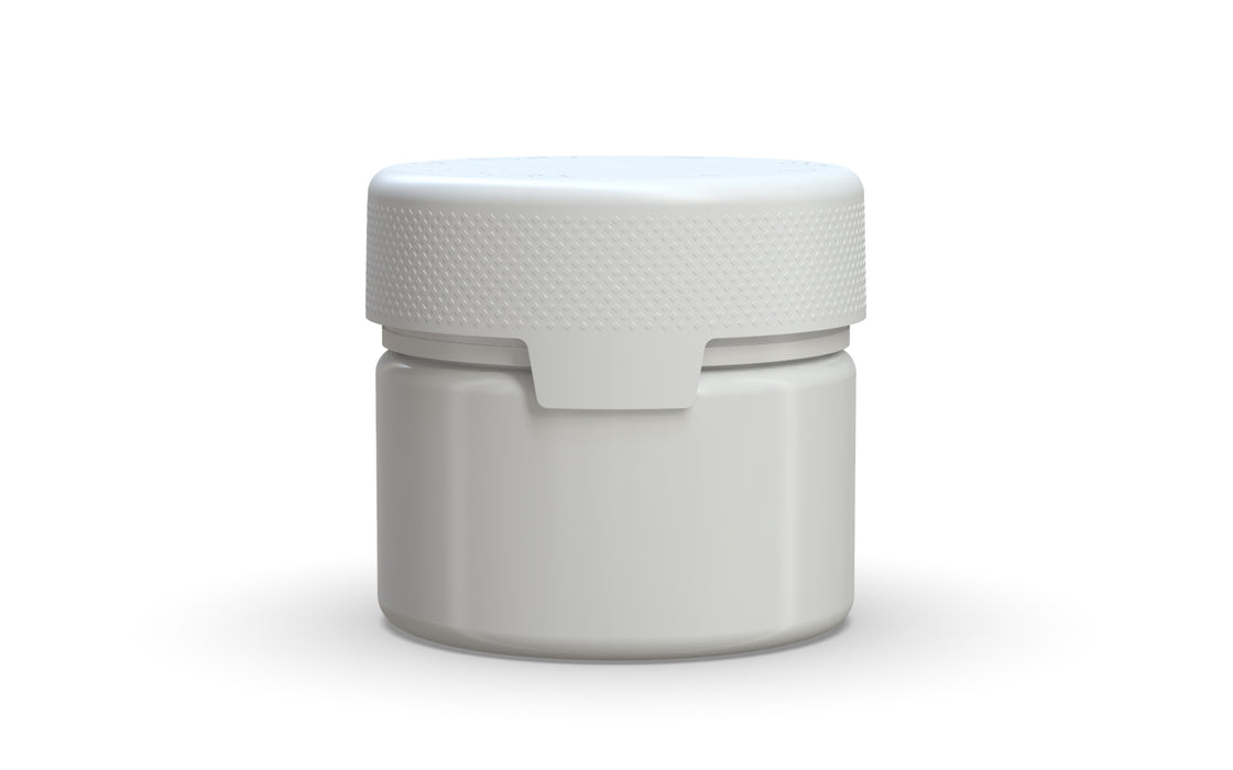 300CC/10FL.OZ/300ML Aviator CR - XL Container With Inner Seal & Tamper - Opaque White With Opaque White Lid