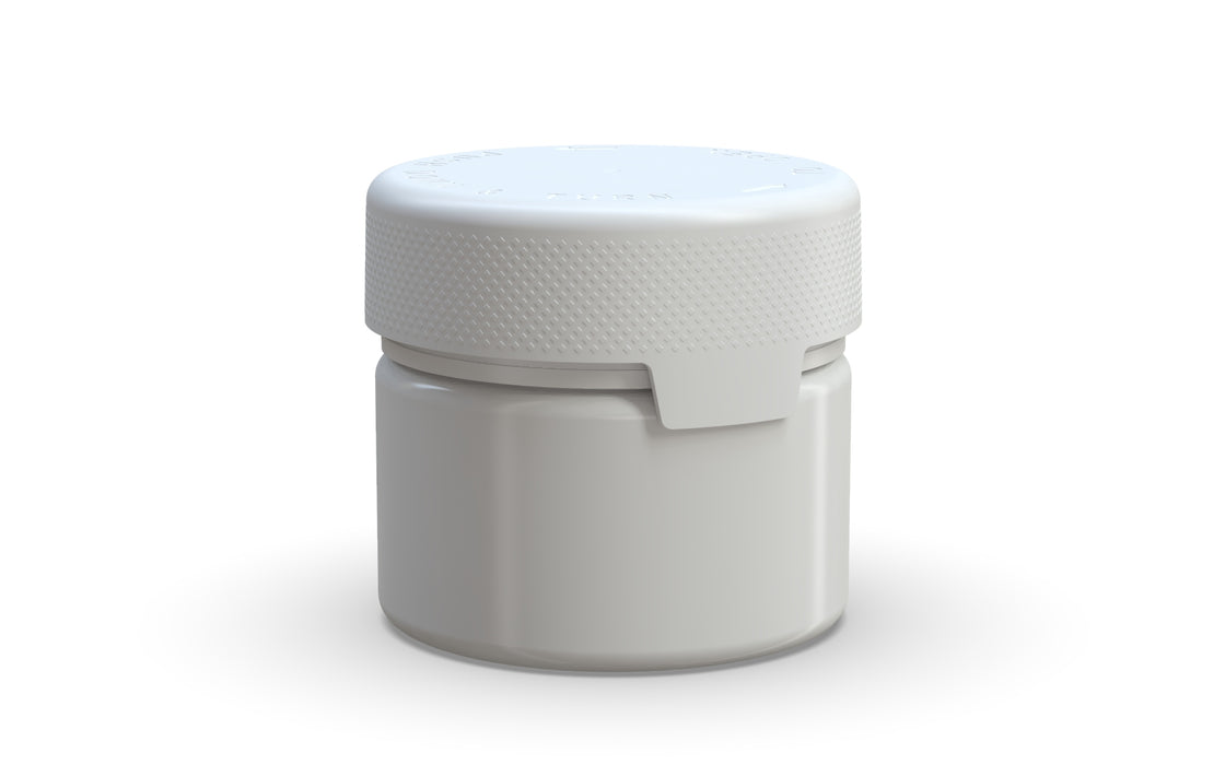 300CC/10FL.OZ/300ML Aviator CR - XL Container With Inner Seal & Tamper - Opaque White With Opaque White Lid