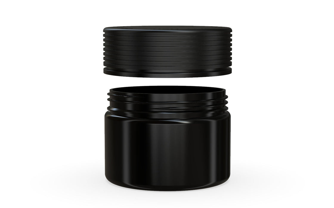 300CC/10FL.OZ Spiral CR - XL Container With Inner Seal & Tamper - Opaque Black With Opaque Black Lid