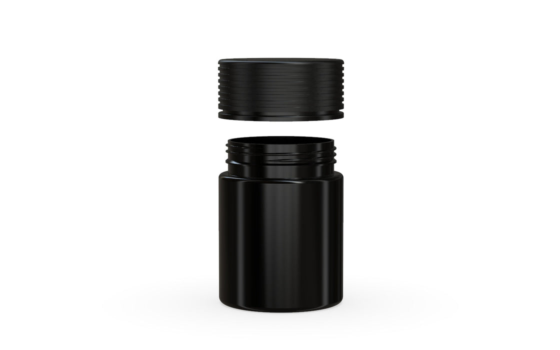 120CC/4FL.OZ Spiral CR - Noir opaque Avec couvercle noir opaque