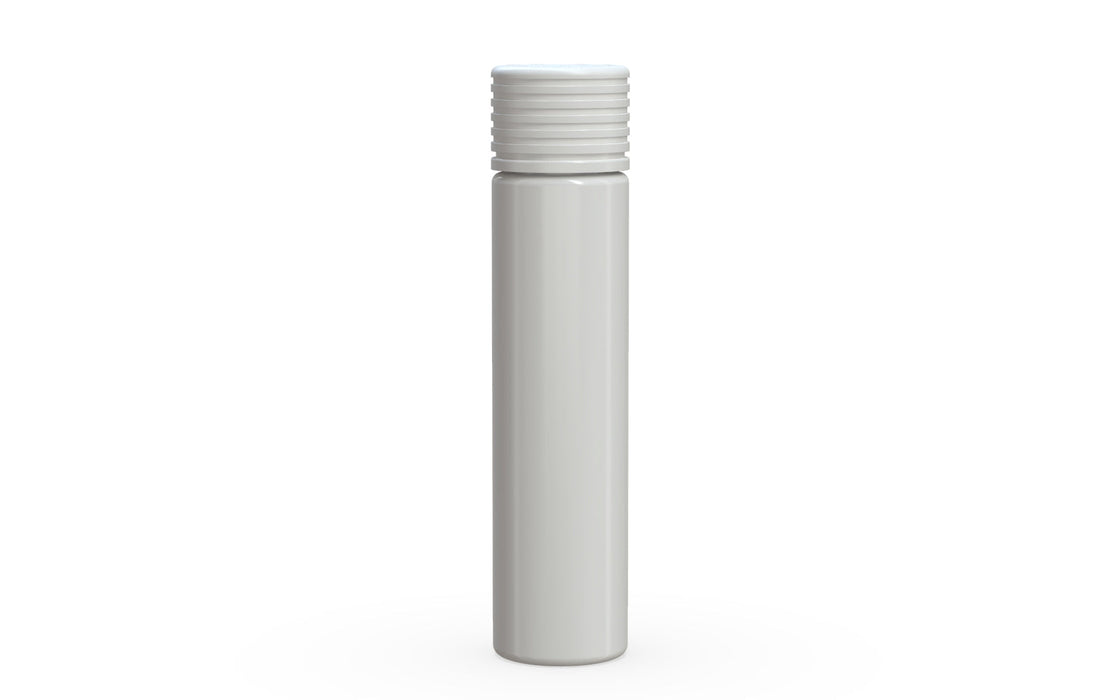 Spiral CR - Tube 95mm avec scellé intérieur et inviolabilité - blanc opaque avec couvercle blanc opaque