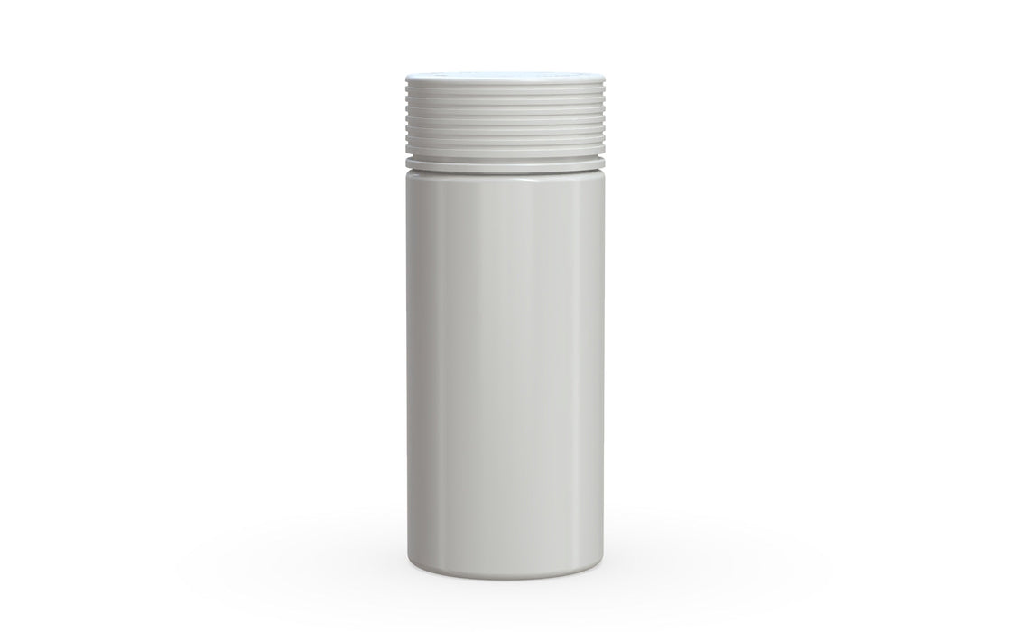 240CC/8FL.OZ Spiral CR - Contenant avec sceau intérieur et inviolabilité - blanc opaque avec couvercle blanc opaque